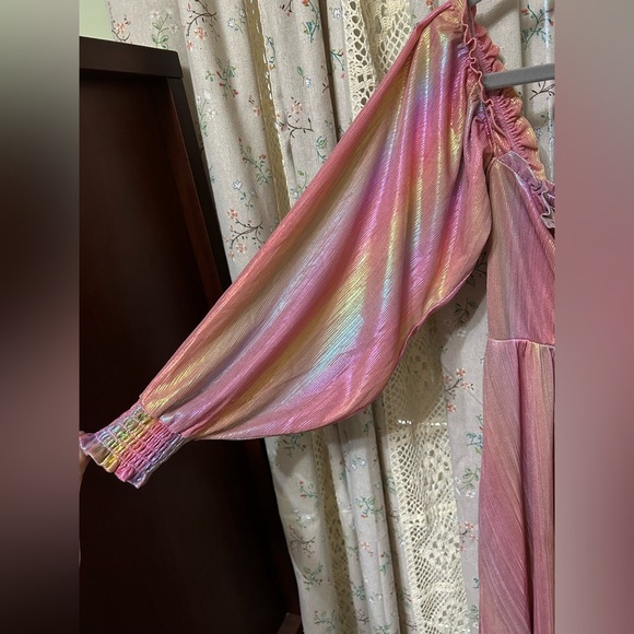 Revolve Show Me Your Mumu Downtown Mini Dress in Rainbow Sunset Shine Size XL - Picture 5 of 8